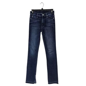 MOTHER Women Jeans Straight Leg Dark Indigo Denim
